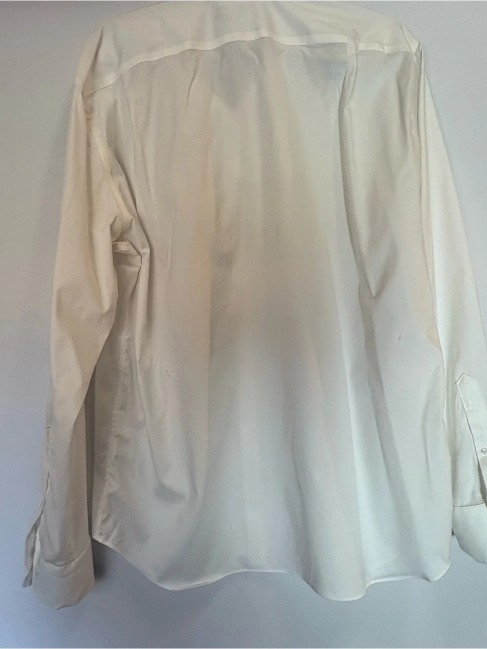 J. Crew White Men's Dress Shirt - Spread Collar Button-Front
